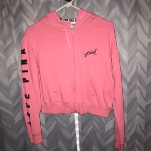 Pink Victoria Secret Zip Up Hoodie